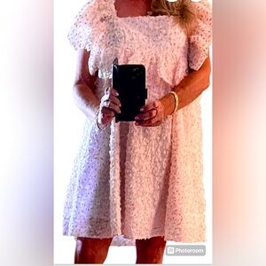 Black Halo Gorgeous 3D Flowers Blush Pink Dress Like new Sz 6